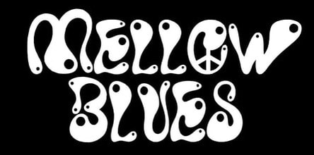 Mellow Blues Psychedelic Hippie Music Logo Peace Sign